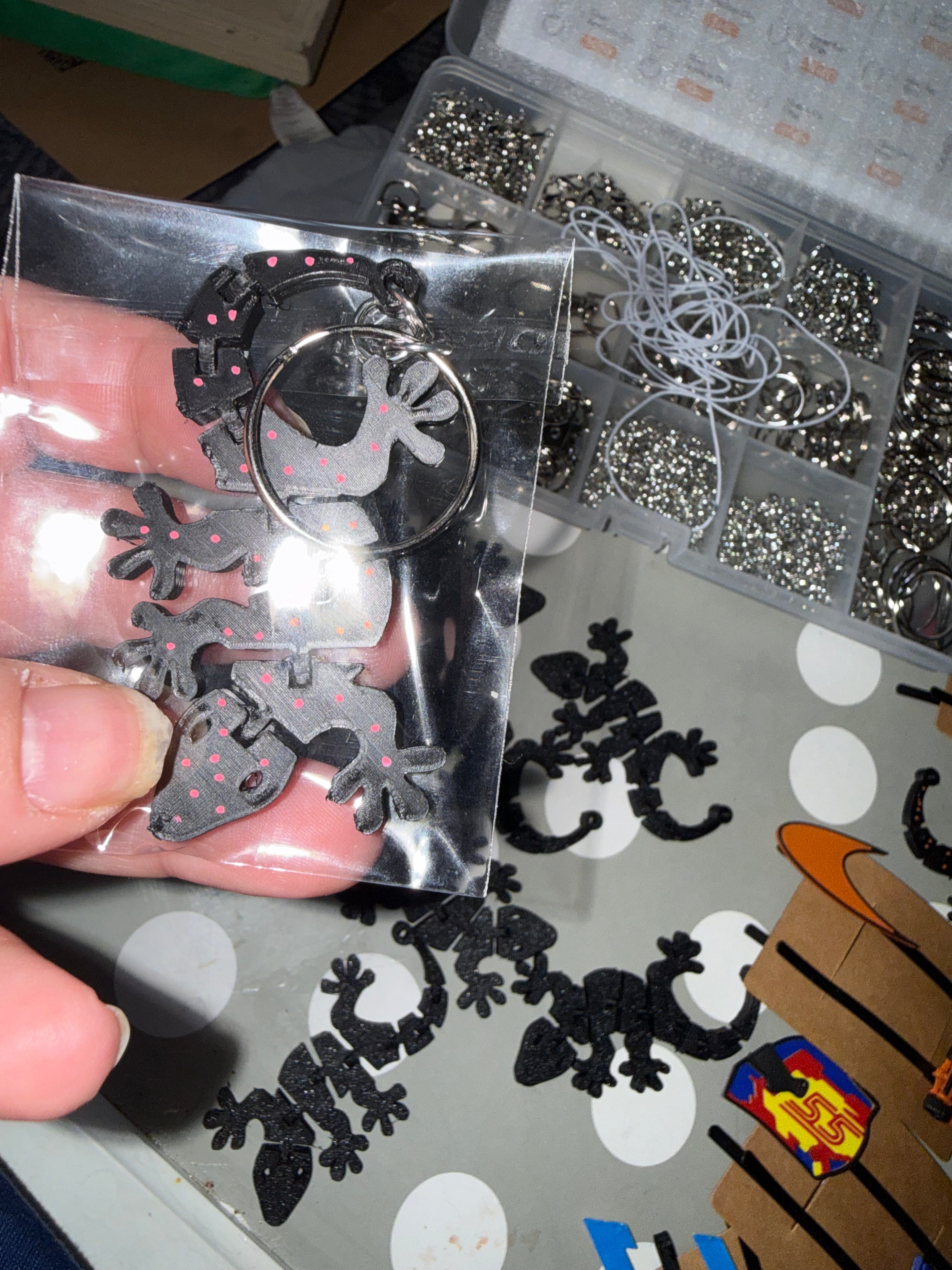 Spotty Lizard keyring